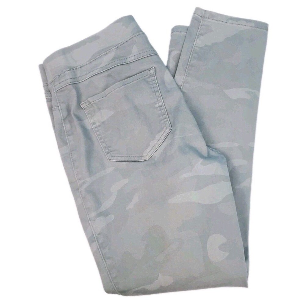 Soundstyle Gray Camo Pants Women's Size M Cotton Blend Skinny